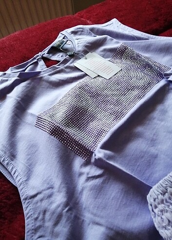 Zara 11 12 yas lila etek tişört