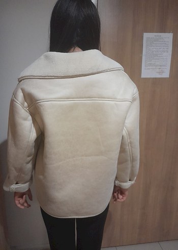 Bej Suni Kürklü Midi Kadın Ceket - Görsel 7