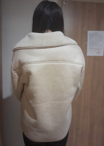 Bej Suni Kürklü Midi Kadın Ceket - Görsel 6