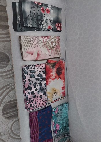 Diğer Çiçek Desenli Çok Renkli Bohem eşarp