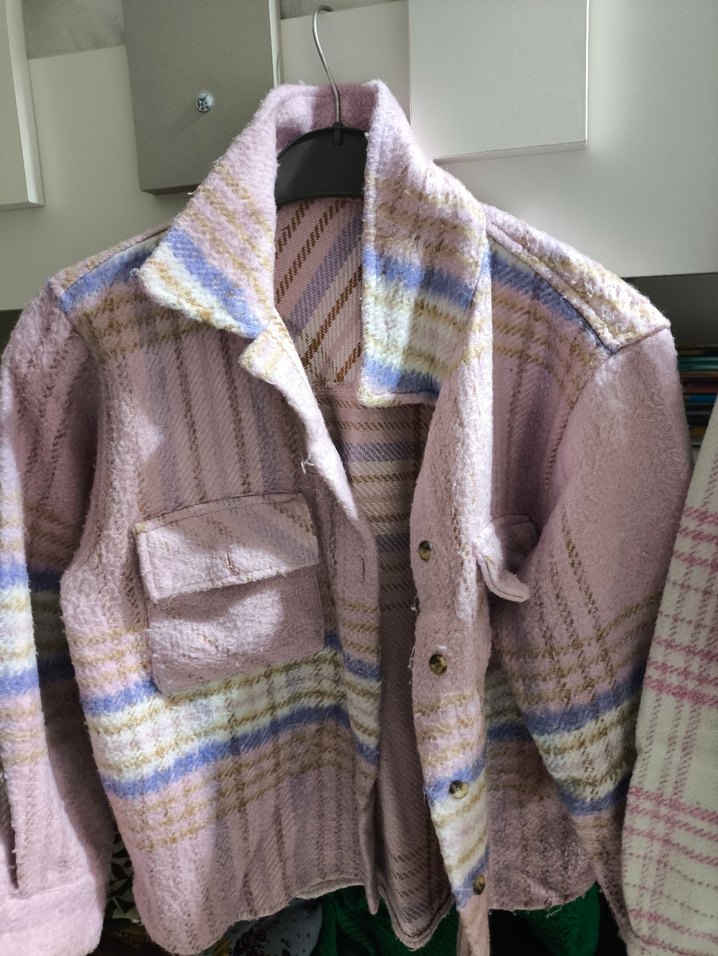 Düğmeli Pastel Pembe Pamuklu cocuk Gömlek - Görsel 5