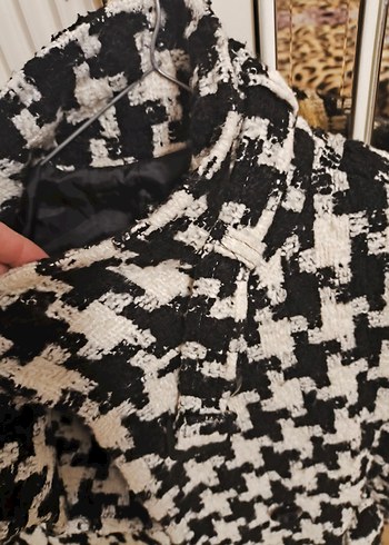 Kahverengi Yılan Desenli Kadın Kaban - Görsel 4