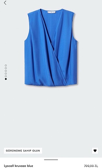xs Beden mavi Renk Mango bluz