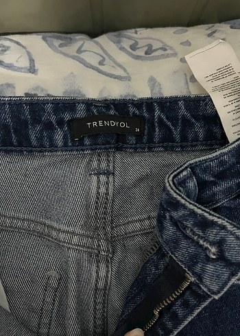 34 Beden Kadın Lacivert Midi Denim Pantolon