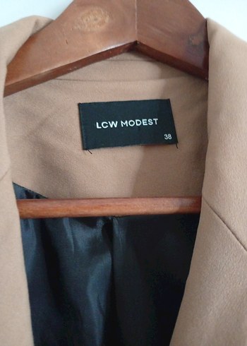 LC Waikiki kamelKadın Keten Blazer Ceket