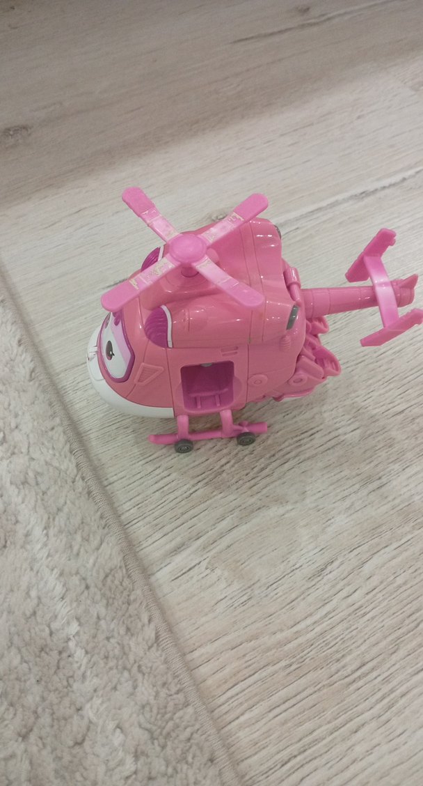 Pembe Renkli Helikopter Figür Oyuncak - Görsel 2