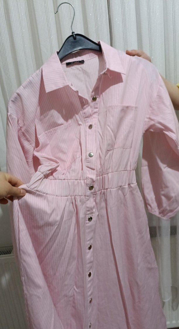 yazlık gömlek elbise - Görsel 5