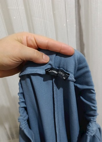 Kadın Mavi Midi Drapeli Etek - Görsel 3