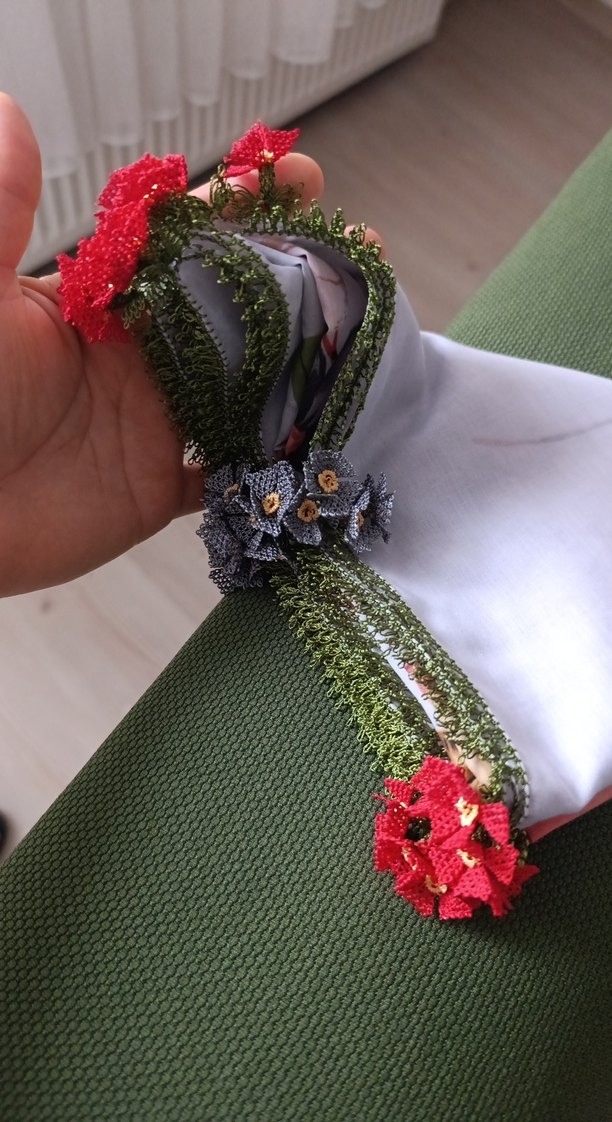 Reyyan iğne oyalı türban - Görsel 2