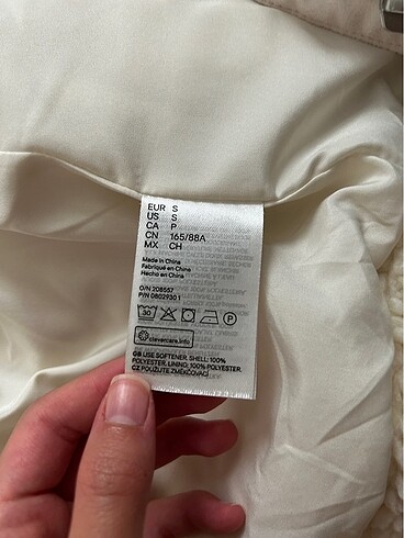 s Beden beyaz Renk H&M Peluş Mont