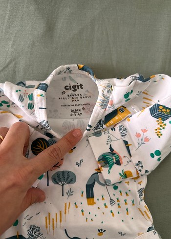 Cigit Bebek Uzun Kollu Baskılı Pamuk Body - Görsel 2