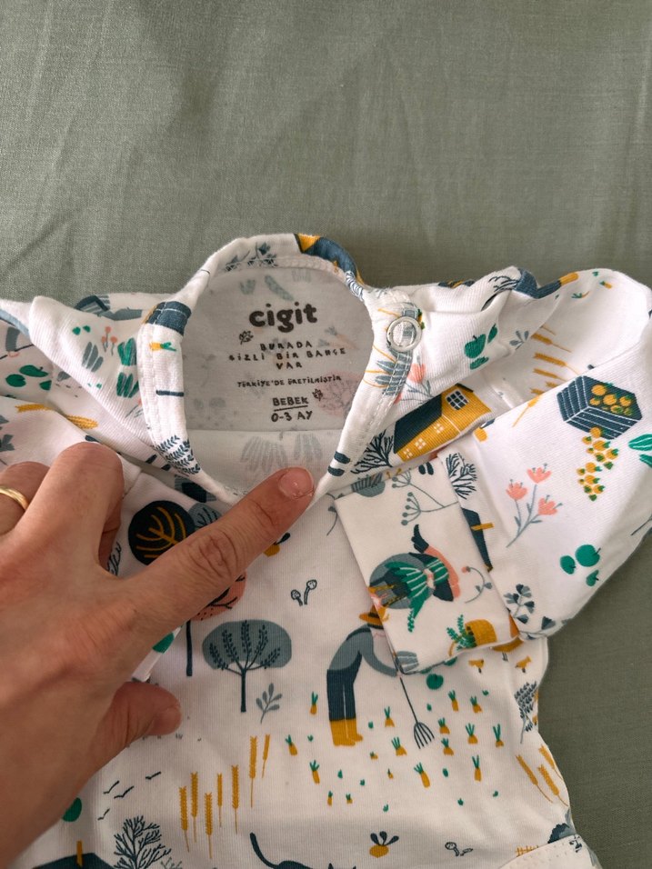Cigit Bebek Uzun Kollu Baskılı Pamuk Body - Görsel 2