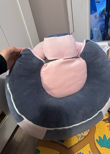 Gri ve Pembe bebek minderi - Görsel 2