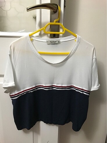 Pull&bear beyaz crop bluz