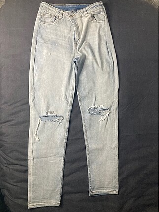 Dizi Yırtık Kadin H&M Mom Jean