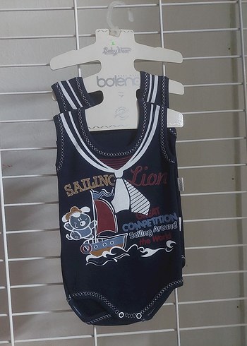 Lacivert Erkek Bebek Kolsuz Body - Görsel 2