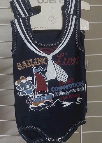 Lacivert Erkek Bebek Kolsuz Body - Görsel 3