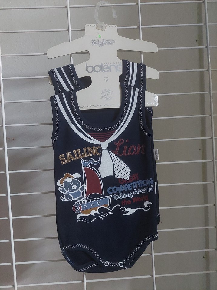 Lacivert Erkek Bebek Kolsuz Body - Görsel 2