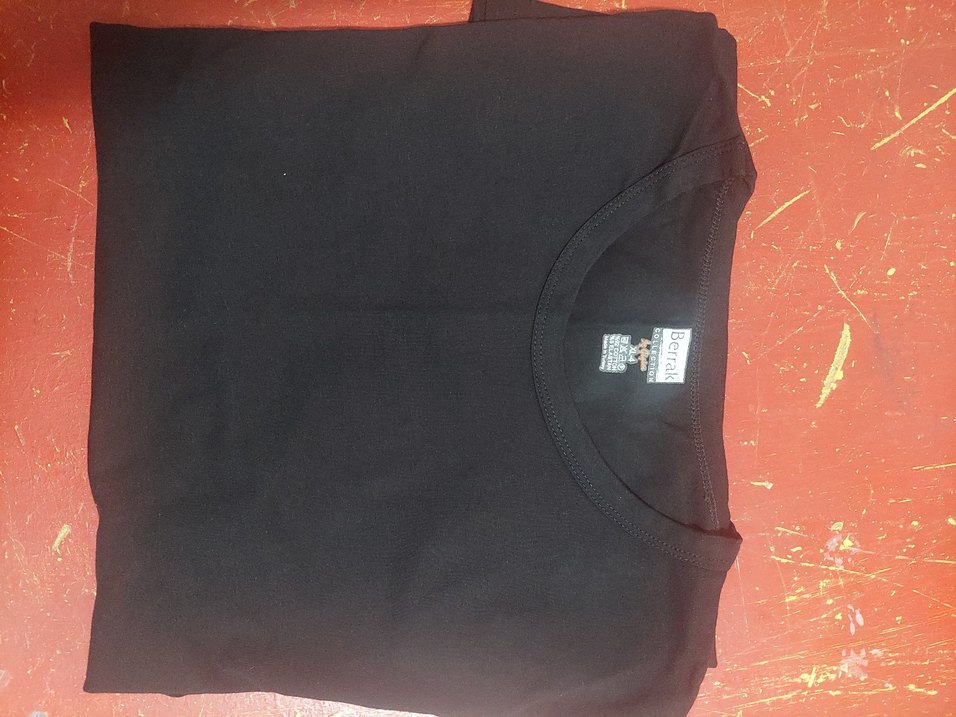 Siyah Erkek Kısa Kollu Basic Tişört - Görsel 2