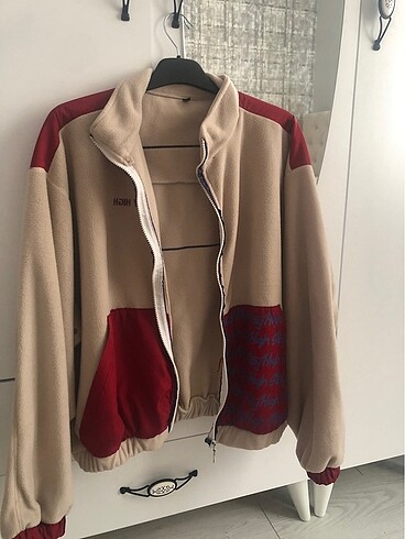 Oversize peluş bomber