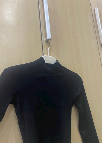 Düğmeli Siyah Yarım Balıkçı Yaka Kadın Kazak - Görsel 4