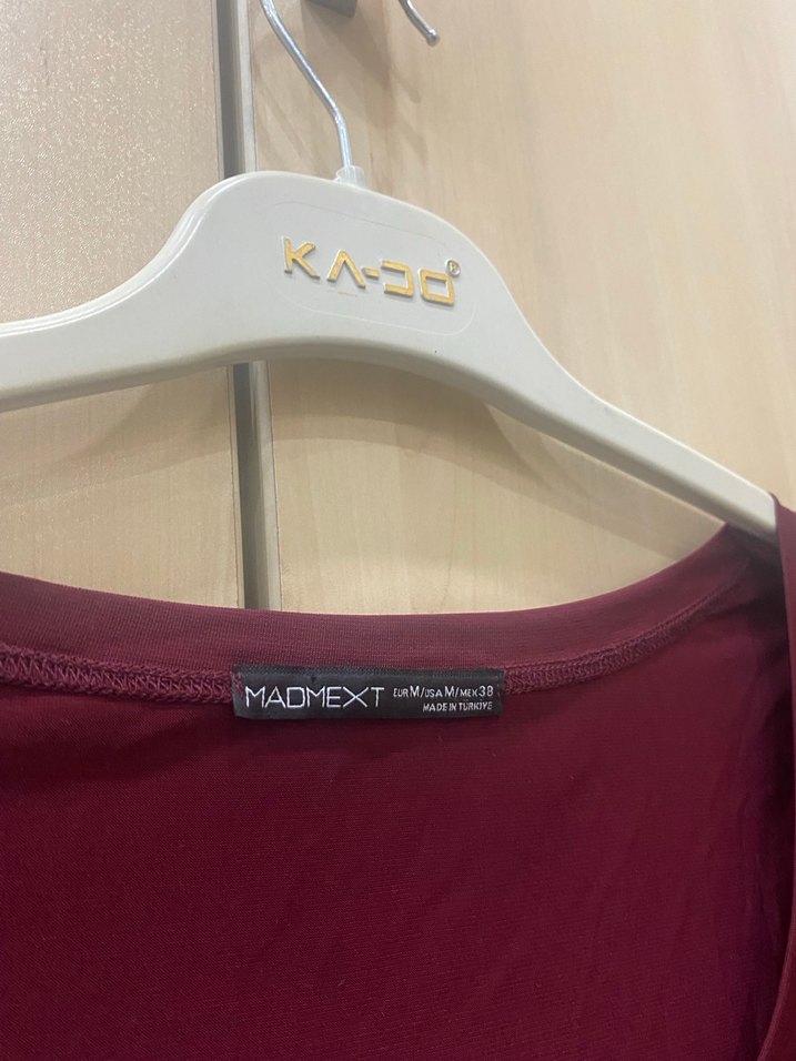 Bordo Kadın Uzun Kollu İnce Bluz - Görsel 4