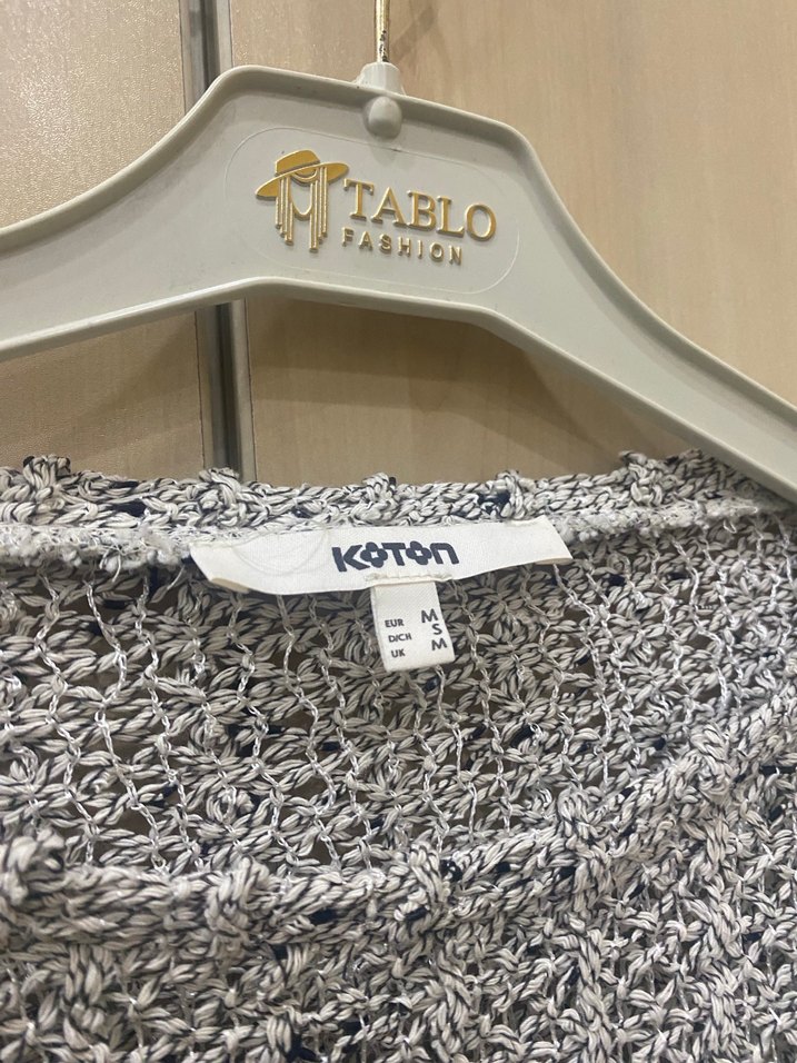 Gri Kadın Örgü Salaş Kazak - Görsel 2