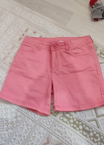 Kız Çocuk Pembe Mini Pamuklu Şort