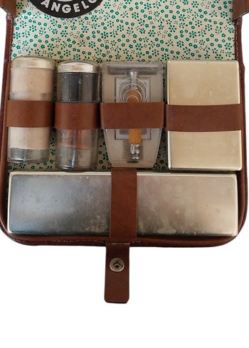 1950ler vintage traş seyahat seti - Görsel 2