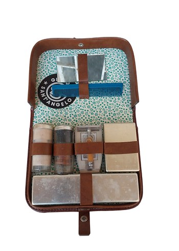 1950ler vintage traş seyahat seti - Görsel 3