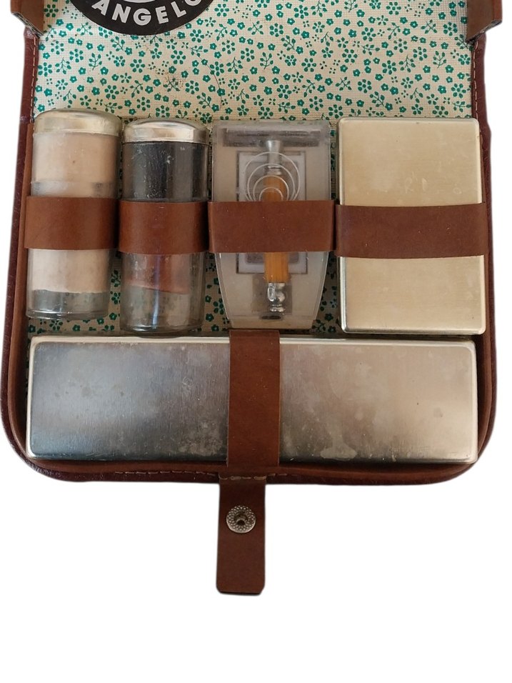 1950ler vintage traş seyahat seti - Görsel 2