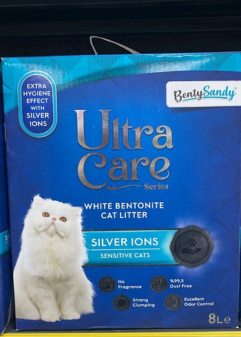 BentySandy Ultra Care Beyaz Bentonit Kedi Kumu 8L - Görsel 2