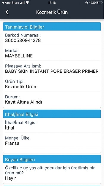  Beden Renk Maybelline makyaj bazı