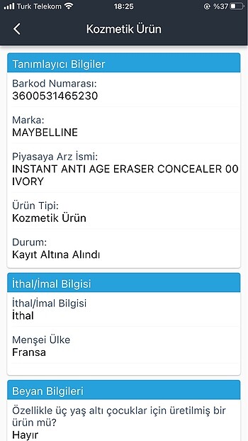  Beden Renk Maybelline Eraser Kapatıcı