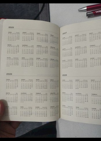 Parlak Kırmızı Planlayıcı ve Kalem Seti - Görsel 3