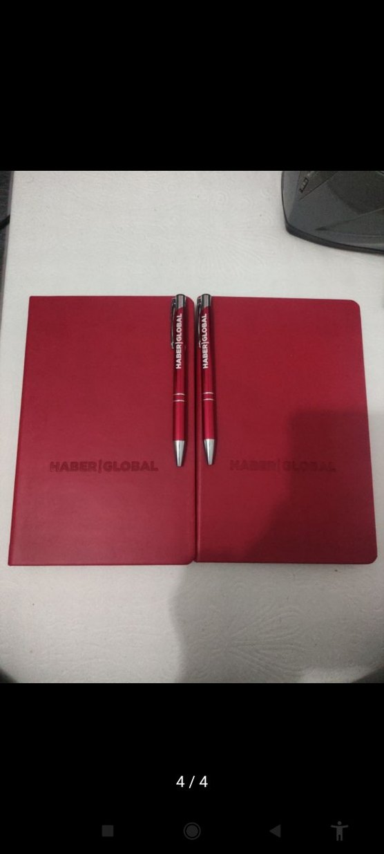 Parlak Kırmızı Planlayıcı ve Kalem Seti - Görsel 2