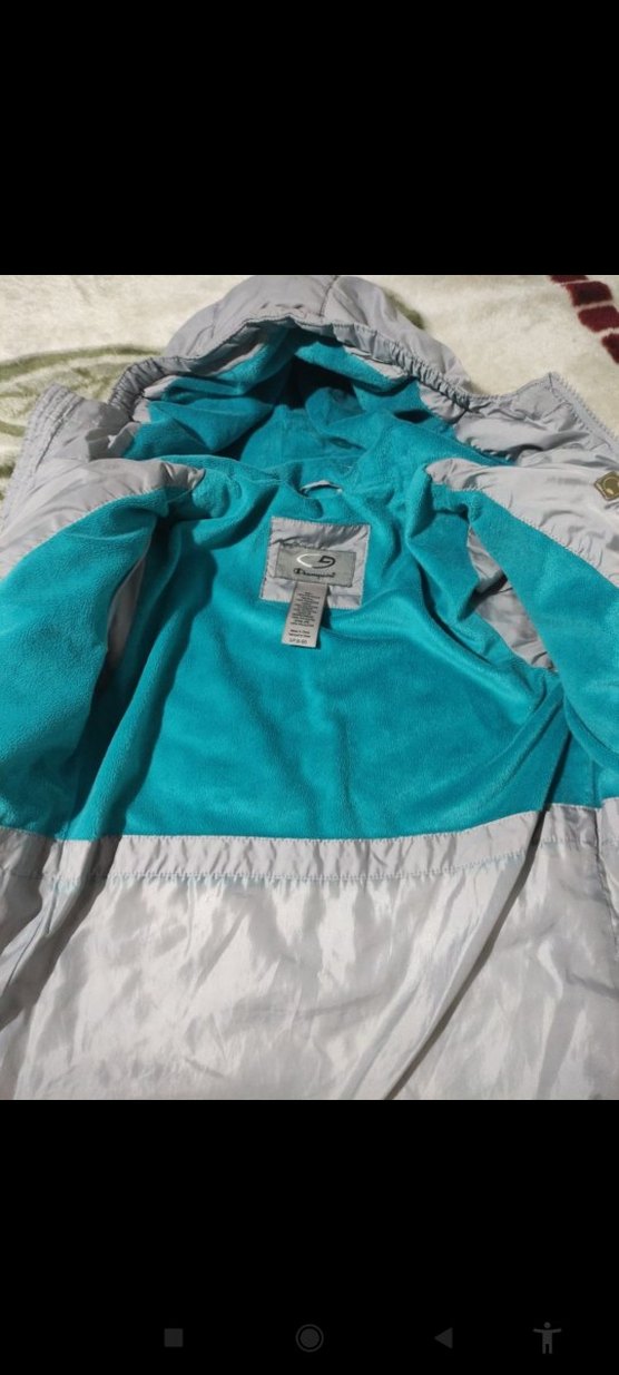 cocuk Gri Kapüşonlu Kış Montu - Görsel 2