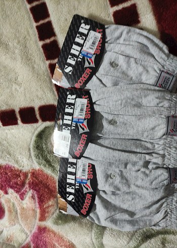 Erkek Gri Baskılı Kısa Boxer - Görsel 3