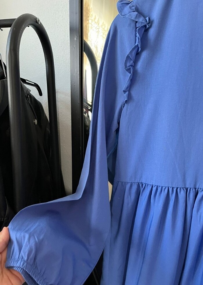 Saks mavisi elbise  - Görsel 2