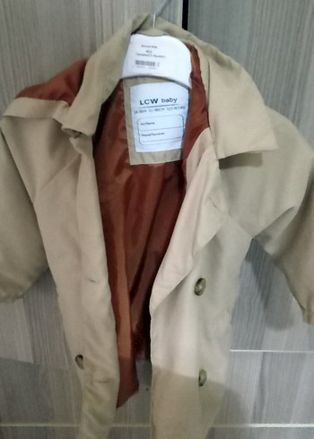 Bej Midi çocuk Trençkot Düğmeli Cepli - Görsel 2