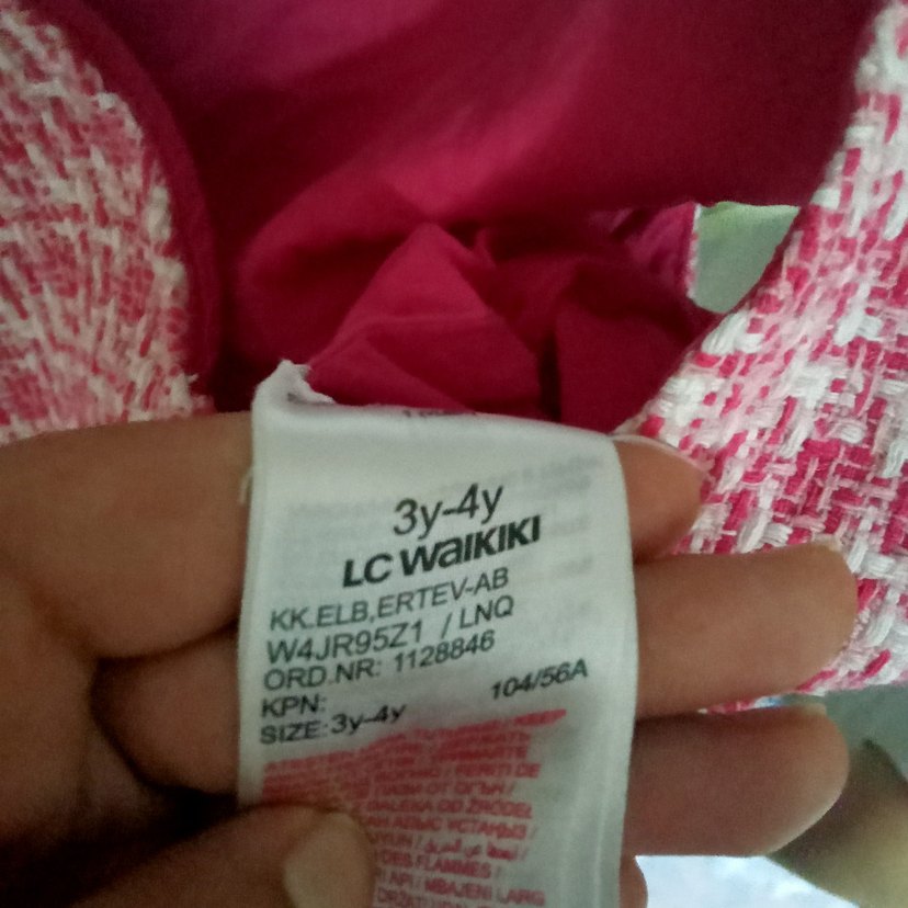 Kız Çocuk Düğmeli Pembe Kolsuz Elbise - Görsel 3