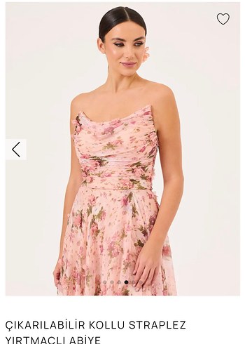 Pembe Çiçekli Bohem Uzun Elbise - Görsel 5