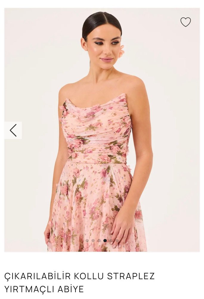 Pembe Çiçekli Bohem Uzun Elbise - Görsel 5