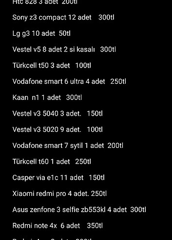 Alt model telefon ekranları sıfırdır adet fiyatıdır 