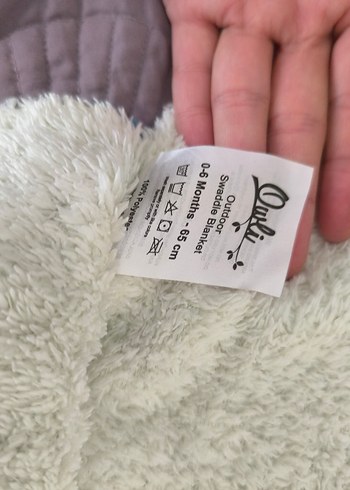 Turkuaz Bebek Polar Battaniye Kulaklı - Görsel 3