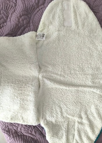 Turkuaz Bebek Polar Battaniye Kulaklı - Görsel 4