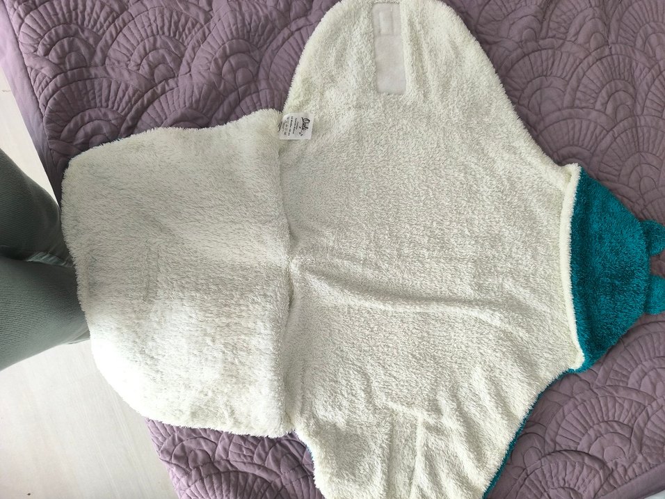 Turkuaz Bebek Polar Battaniye Kulaklı - Görsel 4