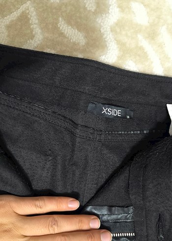 Siyah Deri Kadın Pantolon - Görsel 5