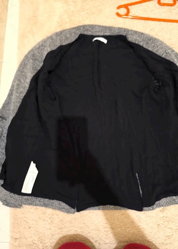 Düğmeli Gri Kadın Blazer Ceket - Görsel 5