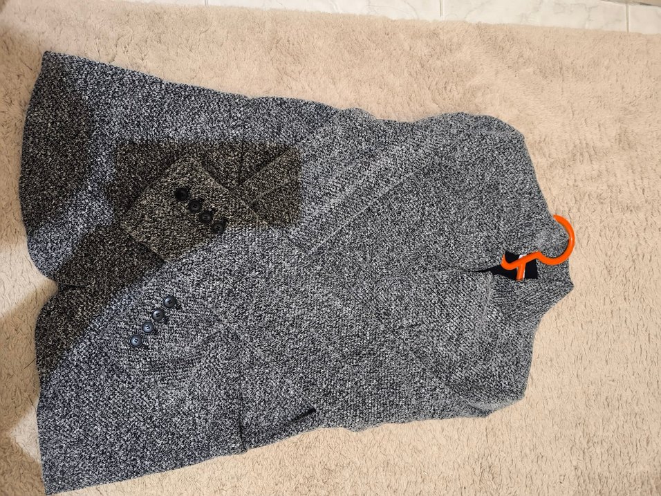 Düğmeli Gri Kadın Blazer Ceket - Görsel 3